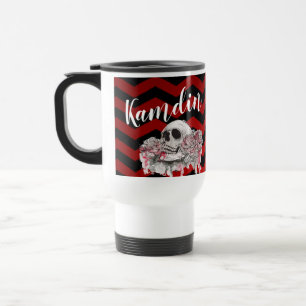 Personnalisé 15 onces de café tasse crâne Rose got