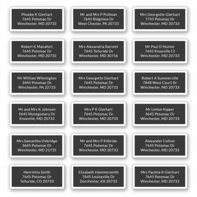 Personnalisé 18 Nom du destinataire Étiquettes de  (Devant)