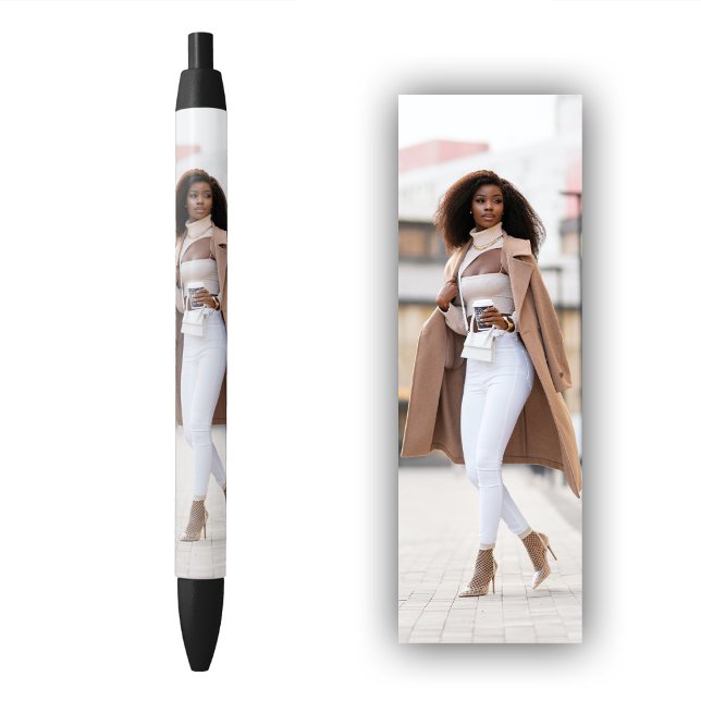 Personnalisé 1 stylo photo minimaliste Modèle (Personalized 1 Photo Pen Minimalist Template)