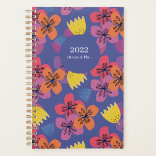 personnalisé 2025 fleurs bleues citation mensuelle