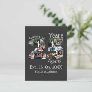 Personnalisé 25e anniversaire mariage photo collag