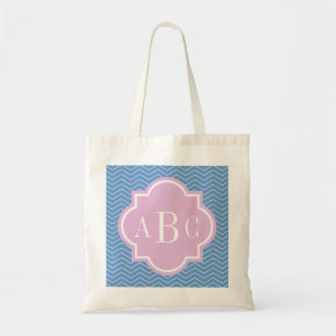 Personnalisé 3 lettres monogramme bleu sac fourre-