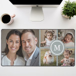 Personnalisé 5 Photo Collage Sage Green Family<br><div class="desc">Personnalisez votre espace de travail avec ce tapis de bureau élégant avec un design de collage 5 photos personnalisable et des accents verts sage doux. Parfait pour présenter des souvenirs de famille, des animaux de compagnie ou des moments préférés, ce tapis de bureau combine fonctionnalité et valeur sentimentale, ce qui...</div>