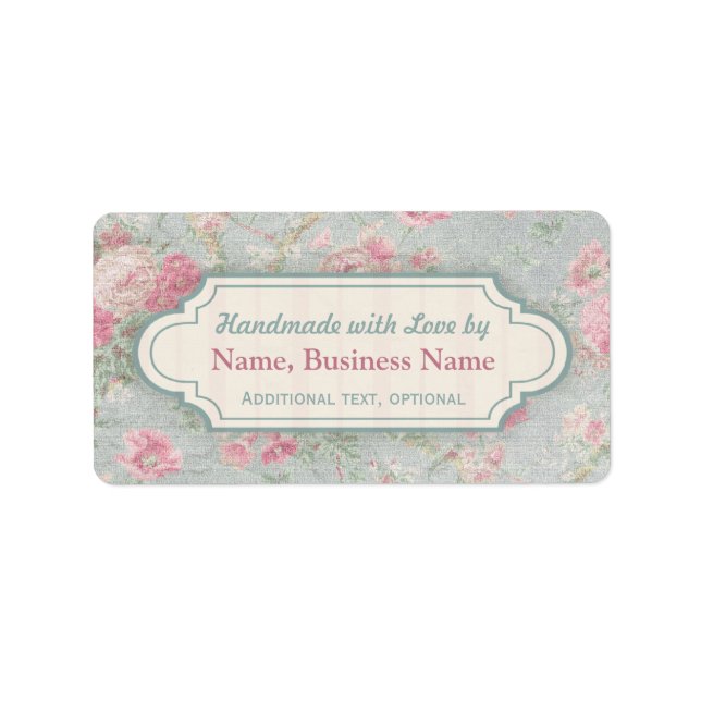 Personnalisé à la main avec amour Étiquettes Chic  (Devant)
