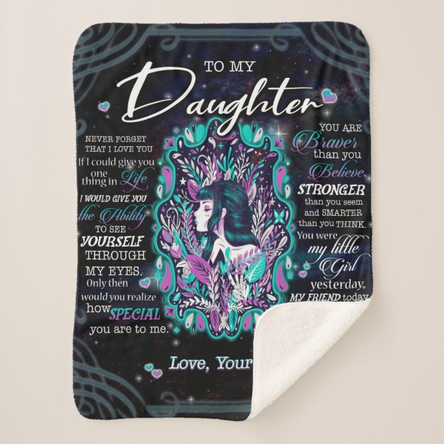 Personnalisé À Ma Couverture Fille, (Devant)