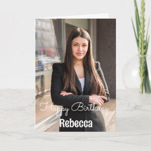 Personnalisé Avec Nom Photo Carte Anniversaire