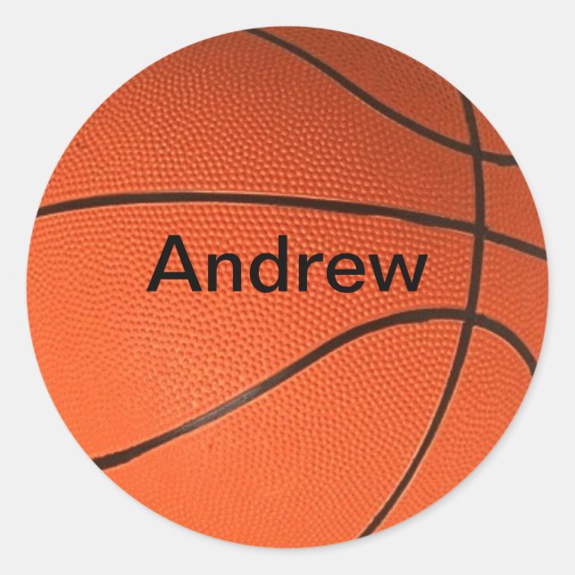 Personnalisé avec votre nom Stickers de basket-bal (Devant)