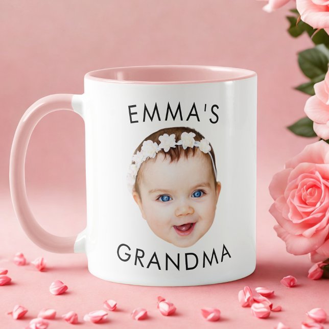 Personnalisé Baby Face Mug Maman Grand-mère Grand- (Créateur téléchargé)