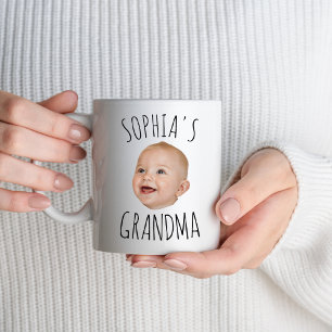 Personnalisé Baby Face Mug Maman Grand-mère Grand-