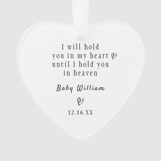 Personnalisé Baby Memorial Enfant perte de sympath (devant)