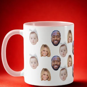 Personnalisé Baby Papa Maman Face Mug Baby 3 Photo