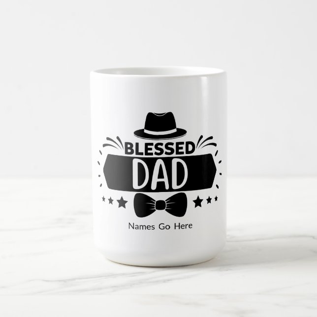 Personnalisé Blessed Papa 15 Oz Mug (Centre)