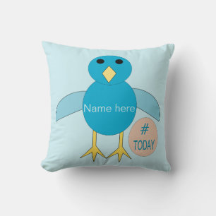 Personnalisé Blue Birthday Boy Chick Coussin