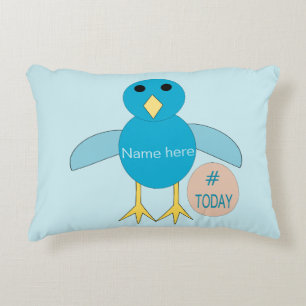 Personnalisé Blue Birthday Boy Chick Coussin