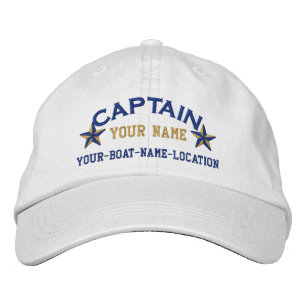 Personnalisé Capitaine Stars Ball Casquette Broder
