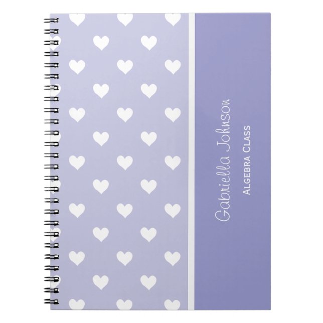 Personnalisé : Carnet pourpre d'amoureux (Devant)