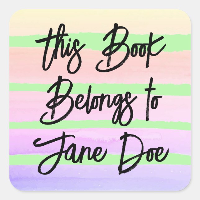 Personnalisé ce livre appartient aux autocollants (Devant)