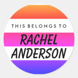 Personnalisé, Ce Qui Appartient À Un Sticker Rond