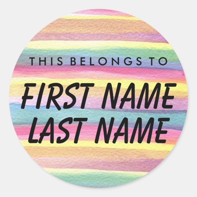 Personnalisé, Ce Qui Appartient À Un Sticker Rond (Devant)