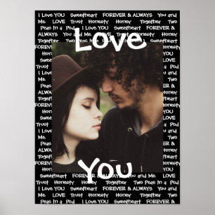 Personnalisé cette affiche de couple "Love You"