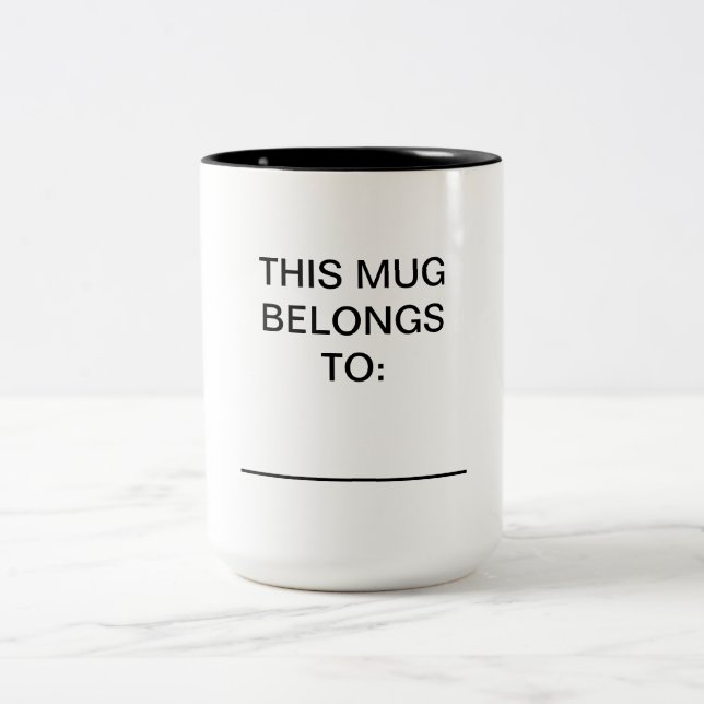 Personnalisé - Cette Mug Appartient À (Centre)