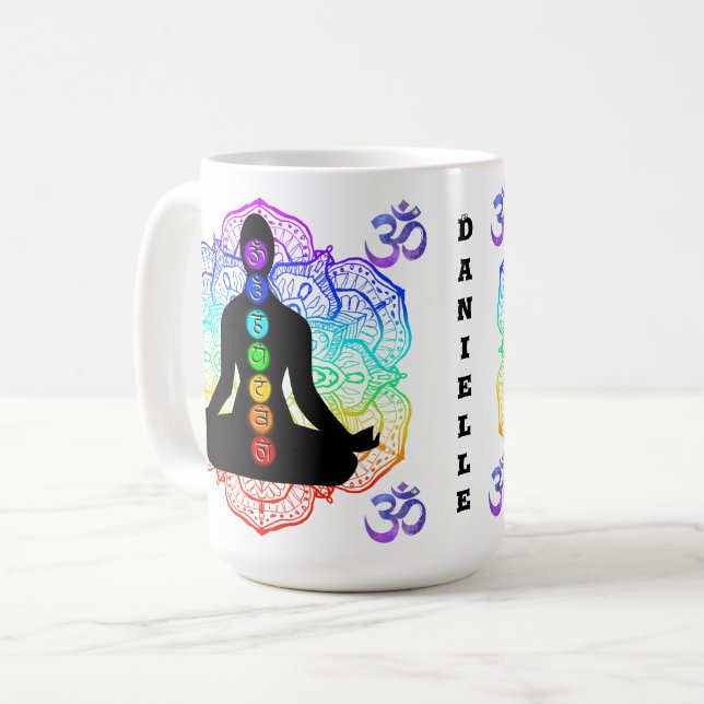 Personnalisé Chakra Ohm Yogi Zen Mug (Devant gauche)