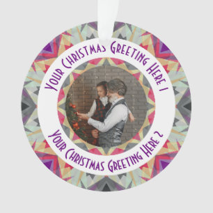 Personnalisé Christmas Star Jolly Grey Photo Grey