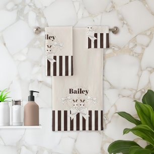 Personnalisé Classique Moderne Cute Twin Bunny Enf