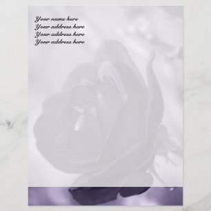 Personnalisé Conception de papier à en-tête Rose Pourpre
