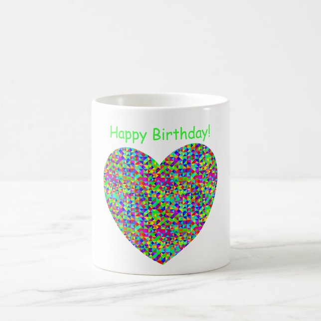 Personnalisé Confetti Heart Mug (Centre)