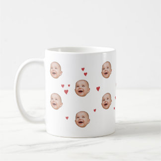 Personnalisé Cute Baby Face 1 Photo Mug