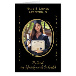 Personnalisé De Nous Tous Gold, Black Graduation P