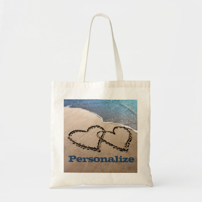 Personnalisé Deux Coeurs Dans Le Sac fourre-tout D (Devant)