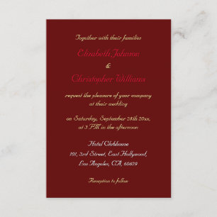 Personnalisé Elegant Faux Gold Faire-part de maria