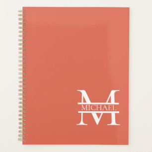 Personnalisé Elegant Terracotta Monogramme et nom