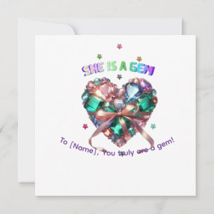 Personnalisé Elle Est Un Cœur De Gemme Bijou De Ge