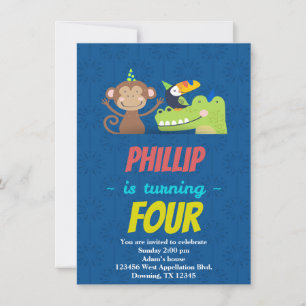 Personnalisé Enfants Carte d'anniversaire Animaux