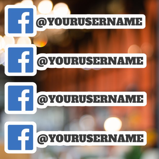 Personnalisé Facebook Social Media Name Sticker (Créateur téléchargé)