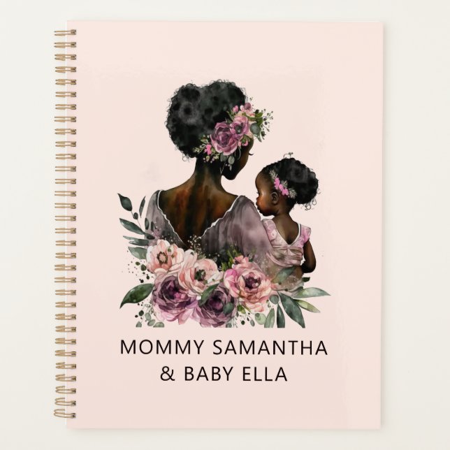 Personnalisé Floral Maman et bébé (Devant)