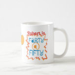 Personnalisé Funny 50th Birthday Gag Gift Mug<br><div class="desc">50 ans de farine colorée @ Cinquante Mug présent. Customisez avec la fille d'anniversaire ou le nom du type ou un autre texte.   Amusant 50e anniversaire Farty at Fifty disant pour un cadeau de sac.</div>