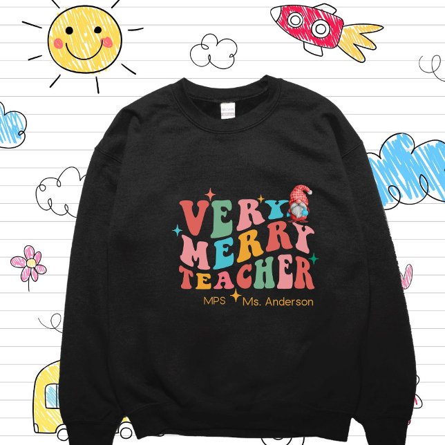 Personnalisé Funny Enseignant Sweatshirt de Noël (Créateur téléchargé)