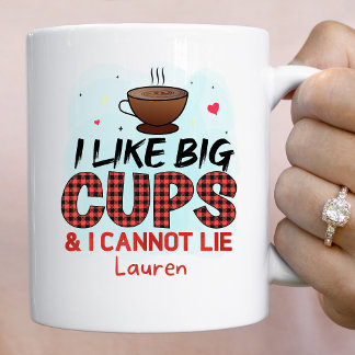 Personnalisé Funny J'Aime Les Grosses Tasses Café
