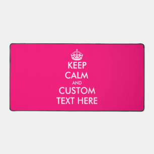 Personnalisé garder calme neon rose bureau design
