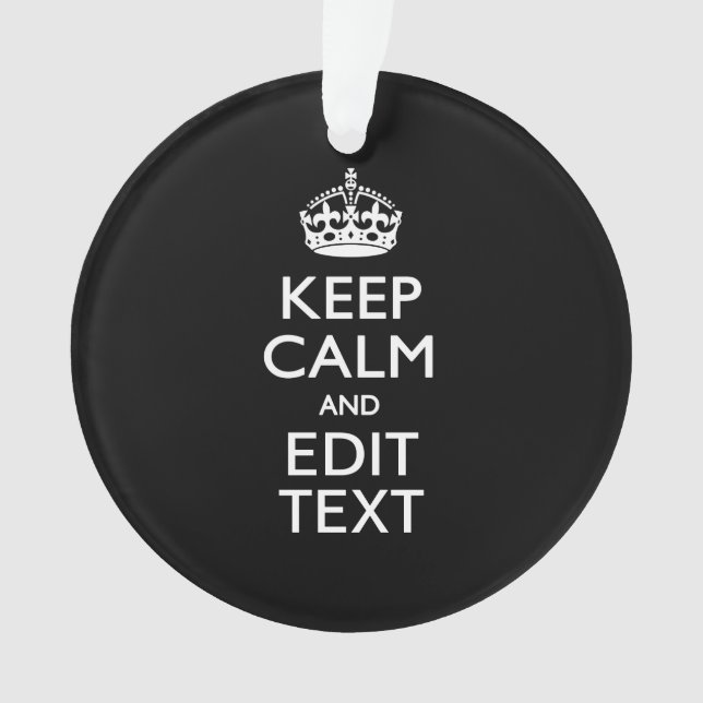 Personnalisé GARDEZ LE CALME votre texte sur le (devant)