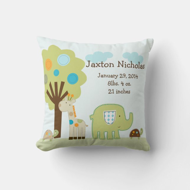 Personnalisé Giggle Gang Animaux Coussin Keepsaké (Recto)