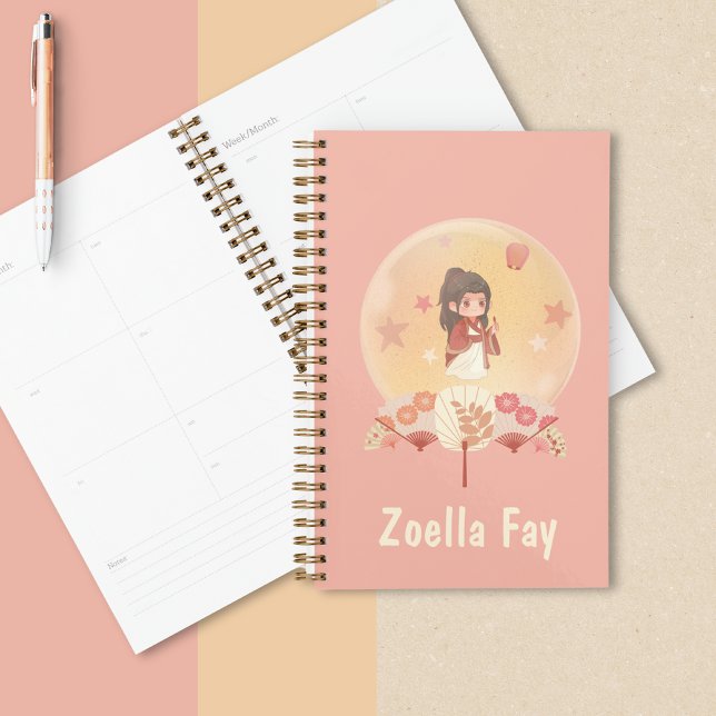 Personnalisé Girl style japonais Kawaii (Girly Personalized Kawaii Japanese Style Girl Planner)
