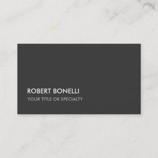 Personnalisé Gris élégant Carte de visite standard