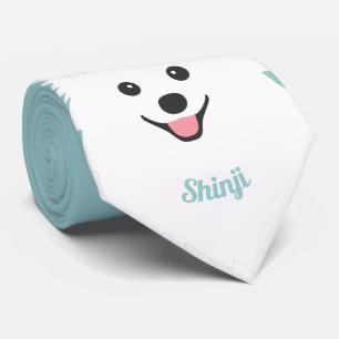 Personnalisé Happy japonais Spitz Dog Cravate robe