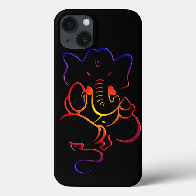 Personnalisé Hindu Dieu Ganesh Coque iphone graphi (Verso)