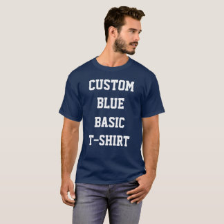 Personnalisé Hommes BASIC NAVY BLUE T-SHIRT
